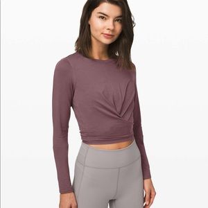 Lululemon Time to Restore Crop Long Sleeve Wrap